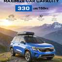 Wonderdriver 330lbs Lockable Roof Rack Cross Bars Compatible with 2021-2026 Kia Seltos S/SX/EX, Heavy Duty Aluminum Roof Rails Crossbars Cargo Canoe Black Rooftop Cargo Carrier Luggage