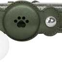 Dog Collar,Waterproof GPS Tracker with Bell Adjustable Dog Collars Dogs Real-Time Location Tracking Long Battery Life Adjustable Pet Collar Cute Puppy Necklace for Small Medium Large Dog Army