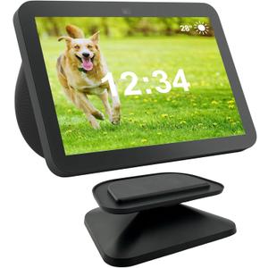 Sintron Adjustable Magnetic Stand Mount for Shw 8 3rd gen, Smart Display Stand Holder with 360 Degree Rotation, Swivel & Tilt Function, Anti-Slip Base - Black Compatible with iPhone 12 & newer models