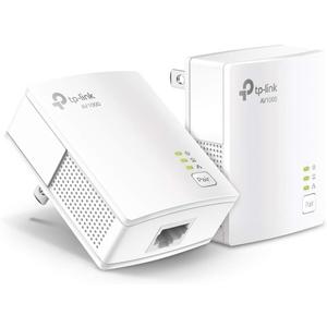 TP-Link AV1000 Powerline Ethernet Adapter KIT - Gigabit Port, Plug Pair &Play, Ethernet Over Power, Nano Size, Power Saving Mode, Network Adapter, Free Expert Help (TL-PA7017 KIT)