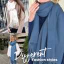 FURTALK Shawl Wraps for Women Evening Dresses Blanket Scarves Fashion Scarf Wedding Bridesmaid Gifts (One Size, Cobalt Bluedenim Blu)