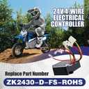 ZK2430-D-FS-ROHS 24V 4-Wire Electrical Controller Fits for Razor MX350/MX400 (V33+) for Versions 33+ Only Replacement Controller for Electric Rocket Scooter Bicycle Dirt Bike Pocket Scooters