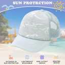 Mesh Toddler Baseball Cap, Adjustable Strap Sun Hat for Kids 0-8T | Breathable mesh back, sponge padded brim, adjustable closure, sizes 0-8T for summer outdoor activities (Pink)