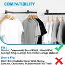 Slatwall U-Shaped Rectangular Tubing Hangrail - 24"x12", Slatwall Accessories and Hangers for Retail Display and Home Garment Storage (4)