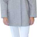 Nine West Women's Ah8261 - Nine West Mid-length Faux Wool Coat, Large