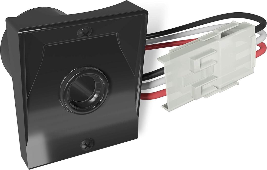 Solus SPC-320 120V Automatic Dusk to Dawn Photocell Photo Control Light Sensor Switch for Hardwire Outdoor Lamp Posts with Ezee Change Plug, Works with Most Fixtures and Bulbs, UL Listed, Black (Pack of 1)