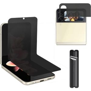 3 Pack Matte Privacy Screen Protector suit for Samsung Galaxy Z Flip 4 5G 2022,Outside + Inside +Side Protector Film