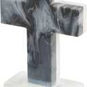 Mud Pie Gray Marble Wood Cross; 7" x 3 3/4"