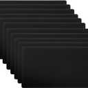 PATIKIL 4x2 Inch Anodized Aluminum Sheet Metal, 11 Pack Self Adhesive Laser Plates Engraving Blanks 0.5MM Thin for Crafting DIY House, Black