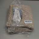 RESARE Waffle Bath Mat, Super Absorbent Non Slip, Machine Washable, Ultra Soft Boho Bath Rugs with Tassels, Upgraded Bordered Design, 17"x24" Pale Beige