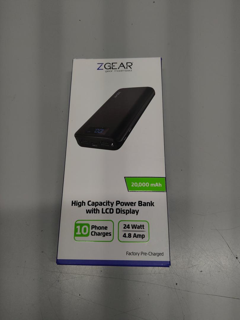 ZGEAR 20,000 mAh High Capacity Power Bank With LCD Display