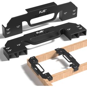 KJE 2-Piece 3 in 1 Framing Tool, 12" 14" 16" On-Center Stud Spacer Framing Tool, Cast Aluminum Stud Layout Jig for Walls, Roofs, Floors, Ladders