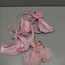 OYOANGLE Women's 3 Piece 3D Floral Cheeky Bikini Set Triangle String Thong Swimsuit with Cover Up Skirt (Pink)