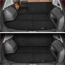 Custom for 2007-2016 Jeep Compass/Patriot /2007-2012 Dodge Caliber/Floor Mats Cargo Trunk Liner and Backrest Mat All Weather TPE Rubber Protection Mat Accessories (for 2007-2016 Jeep Compass)