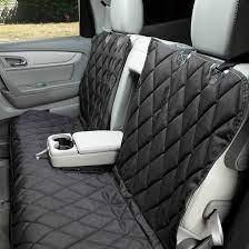 4Knines Dog Seat Cover for Back Seat, Heavy Duty Waterproof Rear Seat Protector for Large Trucks, SUVs, Cars -Fits 60/40 Split Bench with Middle Seat Belt, Non-Slip Backseat Cover (Extra Large, Black)