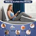 Bed Wedge Pillow for Sleeping & Resting, 8 inch Incline Pillow Wedge for Adults Seniors, Back Support and Leg Elevation, Cooling Memory Foam Top, Ideal for Couch, Bedroom & Living Room, 24*24*8inch