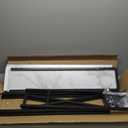 Masupu 70.9" Console Table with Power Outlet, Modern Narrow Long Sofa Table Behind Couch, Skinny Entry Table, Industrial Sofa Table with Metal Frame for Hallway, Living Room, White and Black