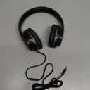 LORELEI X6 Over-Ear Wired Stereo Bass Headphones with Microphone, Lightweight, Foldable & Portable with 1.45M No-Tangle for Smartphone, Tablet, MP3/4, Space Black