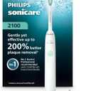Philips Sonicare 2100 Series Electric Toothbrush - Sonic Toothbrush with Advanced Sonic Technology, Two Intensity Settings, Smartimer & Quadpacer, White, Model HX3661/04