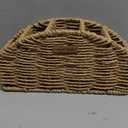 Handwoven Remote Control Holder Basket, Boho Desk Organizer with 5-Compartment Storage TV Remotes, Office Supplies for Living Room, Bedroom, Office (Natural)