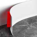 Flexible Baseboard Molding Trim 4 Inch Self-Adhesive Vinyl Wall Base Peel and Stick Cove Base Rubber Wall Baseboard Moulding Trim (200Ft, White)