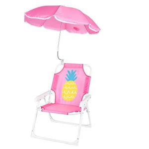 PLULON Kids Beach Chair with Umbrella Folding Lawn and Camping Chair with Summer Shade Children's Beach Chair for Pool Travel Outdoor(for 1-5 Years Old)