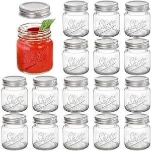 Lawei Set of 16 Mini Mason Jars - 2 Oz Mason Jars Shot Glasses Mason Shooter Glass for Drinks Shot Favors Desserts
