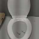 KOHLER 4636-RL-0 Cachet Ready Latch Elongated Toilet Seat Slow Close, Soft Close Toilet Seat Quiet Lid, Contoured Grip-Tight Bumpers Installation Hardware, Apartment Essentials, White