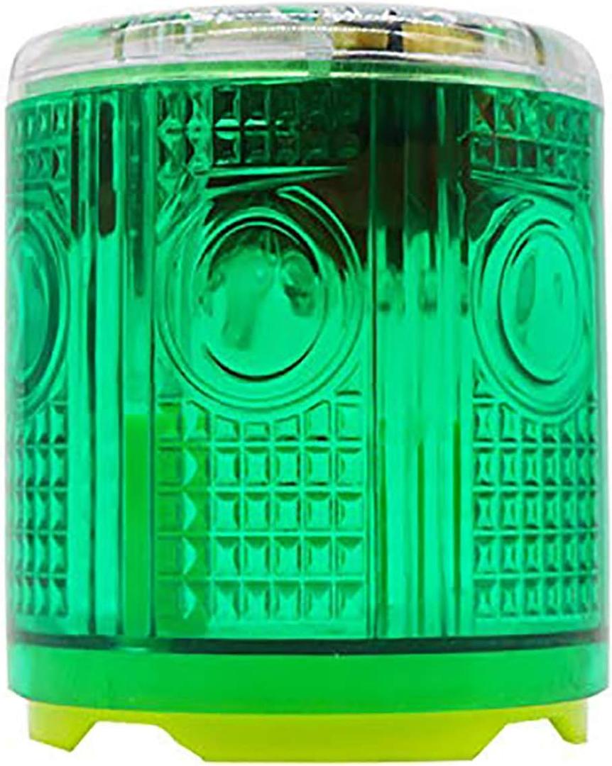 Solar Strobe Warning Light, with Strong Magnetic Base High Bright LED Flashing 360 Wireless Control Automatically Turn On Waterproof IP65 for Construction, Traffic, Factory, Safety Sign (Green)