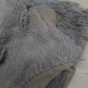 MIULEE Grey Blue Throw Pillow Covers 18x18 Inch, Soft Winter Plush Faux Wool Couch Pillow Covers Set of 2 Decorative Farmhouse Boho Throw Pillows for Sofa Living Room Bed