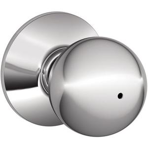 SCHLAGE F40ORB625 Orbit Privacy Knob, Bright Chrome