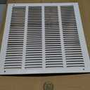 EZ-FLO 16 x 16 Inch (Duct Opening) Return Air Vent Cover for Wall or Ceiling, Solid Steel Return Air Grille, HVAC Vent Cover, White