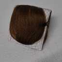 NAYOO Bangs Hair Clip -Medium Brown Fake Bangs 100% Real Human Hair Extensions Wispy Bangs for Women Fringe with Temples Hairpieces Curved Bangs for Daily Wear