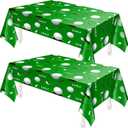 Patelai Golf Tablecloth Golf Party Decorations Sport Themed Party Supplies Rectangle Plastic Disposable Table Cover Ball Decorations for Birthday Picnic Sport Events, 86 x 51 Inch(2 Piece)