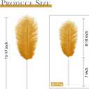 80pcs 15-17 inches (38-43 cm) Natural Bulk Ostrich Feathers Kit. Kits Contain 8-10 inches of Feathers and 7 inches of White Feather Sticks.for Various DIY Projects. (Gold, 8-10-Inch)