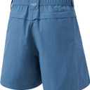BASSDASH Men's Fishing Shorts UPF 50+ Water Resistant Quick Dry Hiking Cargo Shorts with Multi Pocket (Blue, S)