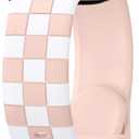 DaQin Checkered Band Compatible with Apple Watch Bands for Women 40mm 41mm 42mm 38mm 44mm 45mm 46mm 49mm Men, Cute Soft Silicone Dressy Strap for iWatch Bands Series 11 10 SE 9 8 7 6 5 4 3 2 1 Ultra 2 (White/Sand Pink)