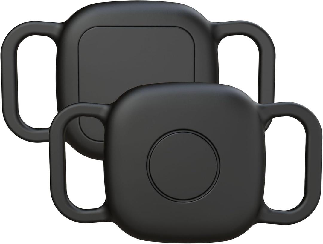 Waterproof Dog Collar Holder for Tile Life360 Mate [2024] 2022 Tracker, Anti Lost Soft Silicone Case for Cat Pet Necklace, Full Body Covered Protective Accessories for Tile Tracker Finder, Black