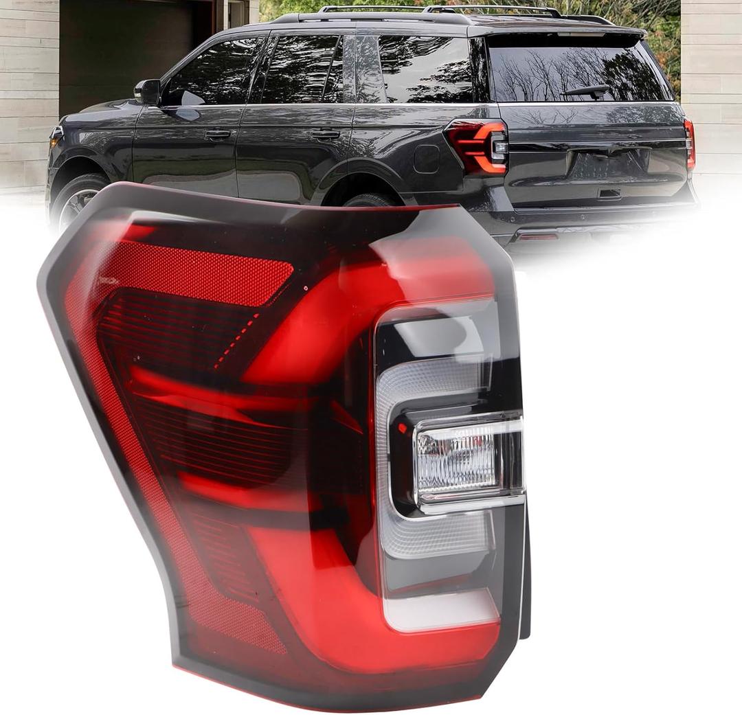 LED Type Tail Light Black Trim Fit For 2022-2024 Ford Expedition Limited/Platinum Left Driver Side Rear Tail Light Rear Lamp Replacement For NL1B-13B505-CD NL1Z13405B