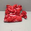 Vaulia Soft Microfiber Sheets, Print Snowflake Pattern Christmas Holidays, 4-Piece Set (1 Fitted Sheet 1 Flat Sheet 2 Pillowcases) Red/White Snowflake, Queen