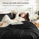 Litanika Oversized King Comforters Black Super King Size, 3 Pieces Lightweight Solid Bedding Comforter Set, All Season Fluffy Bed Set (120x120In Comforter & 2 Pillowcases)