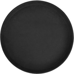 Winco TFG-14K Round Fiberglass Tray with Non-Slip Surface, 14-Inch, Black