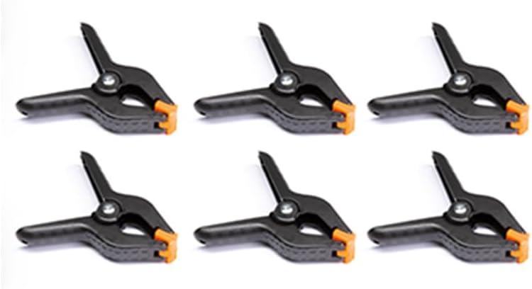 6 Pack Spring Clamps Clips for Backdrop Clips Clamps for Backdrop Crafts/Muslin/Paper Photo Studio Heavy Duty Background,Black