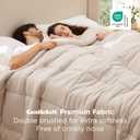 Bedsure Comforter Duvet Insert - Quilted Comforters Oversized King Size, All Season Duvet, GentleSoft Down Alternative Bedding, with 8 Tabs, Gifts for Women/Men, Beige, Oversized King 116 x 98 Inches