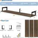 Harwaya Floating Shelves for Wall 36 Inches Long 8 Inch Deep, Large Wall Book Shelves for Bedroom, Rustic Wood Hanging Bookshelf for Living Room Office Kitchen Closet Organizers and Storage - Set of 3