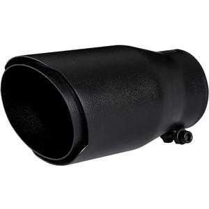 Black Exhaust tip - 3 Inch Inlet Bolt on Design- Stainless Steel Car Muffler Tips 3" ID x 4"OD x 8"L