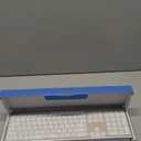 Wireless Keyboard and Mouse, Vssoplor Rechargeable Quiet Full-Size Keyboard and Mouse Combo Set Ultra Slim Design for Laptop, PC, Notebook, Desktop-White and Gold