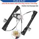 Obaee Power Window Lift Regulator with Motor Assembly Front Right Passenger Side Compatible with Chevrolet Cruze 2012-2015/ Chevy Cruze Limited 2016 (2 Pins), Replace OE 751-740