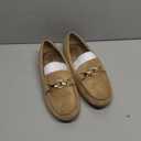 Loafers for Women Business Casual Shoes Comfortable & Lightweight Penny Loafers Slip On Work Flats (5.5, Beige Suede)