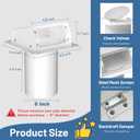 6 Inch Dryer Vent Cover Outside, Galvanized Steel Exterior Hooded Wall Vent Cover with Removable Screen & Cushioned Backdraft Flap, Exhaust Vent for House Through-Wall Dryer Vent Kit (White - 6 Inch)